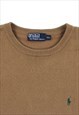 POLO RALPH LAUREN BEIGE PULLOVER SWEATER, BOXY FIT