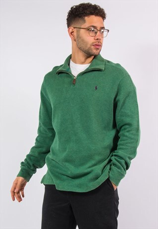 RALPH LAUREN 1/4 ZIP SWEATSHIRT