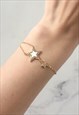 Asteria: Dainty Gold White Pave Star Bracelet