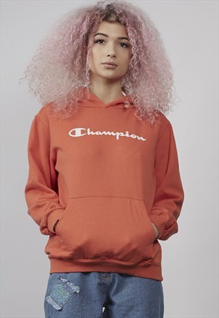 VINTAGE 90'S CHAMPION ORANGE HOODIE