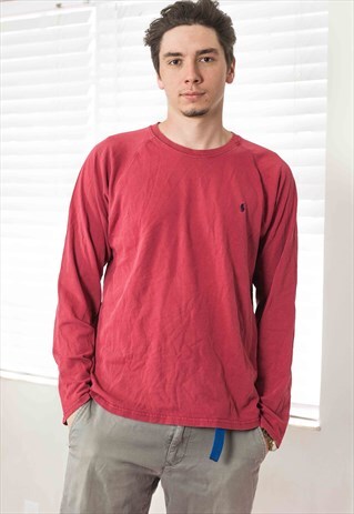 VINTAGE POLO RALPH LAUREN LONG SLEEVE T-SHIRT LOGO 90S 10.8