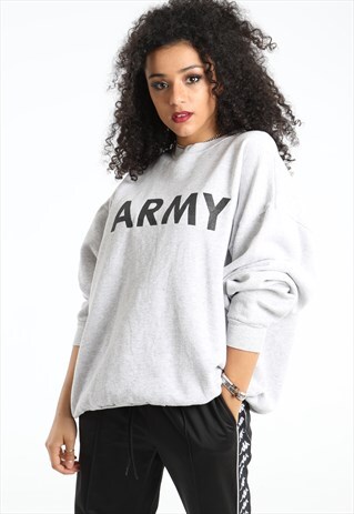 90S VINTAGE MILITARY PRINT SWEATSHIRT