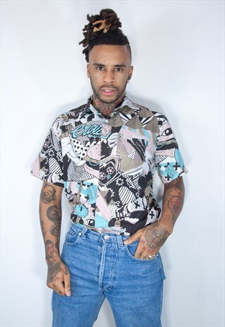 VINTAGE HAWAIIAN CRAZY PATTERNED SHIRT