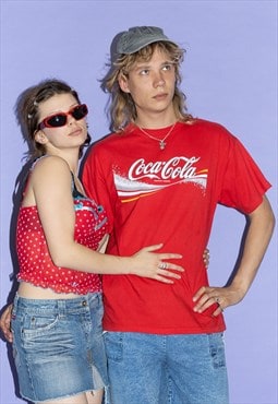 Y2K Vintage oversized Coca Cola t-shirt in classic red