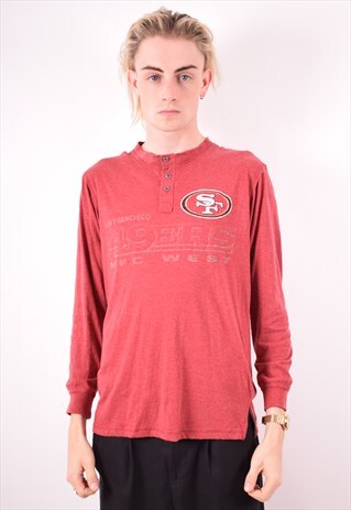 NFL MENS VINTAGE SF TOP LONG SLEEVE MEDIUM RED 90S