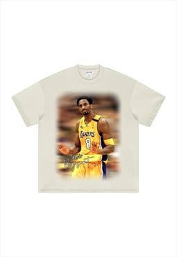 Cream Kobe Graphic Cotton fans T shirt tee