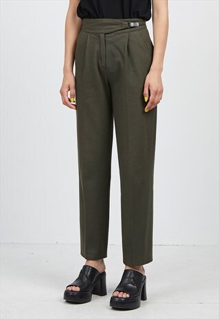 VINTAGE GREEN TROUSERS BOTTOMS