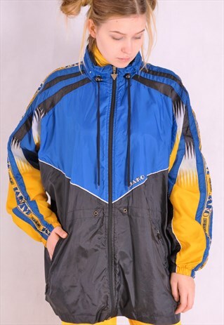 90S VINTAGE UNISEX HIP HOP WINDBREAKER / SHELL JACKET