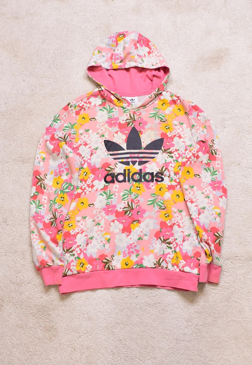 Adidas women's floral store hoodie