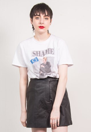 VINTAGE 90'S BLACK LEATHER SKIRT