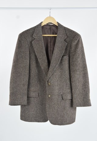 80s Vintage Tailoring Austin Leeds Men's Brown Tweed Jacket | British ...