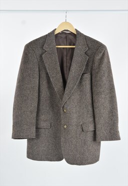 80s Vintage Tailoring Austin Leeds Men's Brown Tweed Jacket