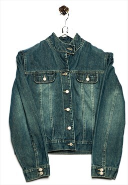 Vintage Old Navy  Denim Jacket Chest Pockets Blue