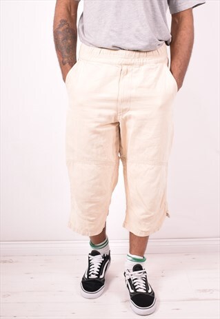 ARMANI MENS VINTAGE SHORTS LARGE BEIGE 90S