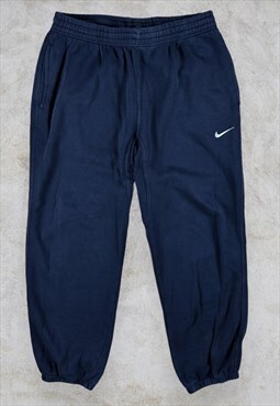 Vintage Nike Joggers Navy Blue Sweatpants Baggy Mens Large