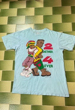 Vintage 90s 2GETHER 4EVER Black Power Hip Hop Rap T-Shirt