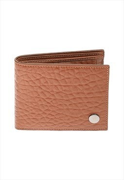 Men's Leather Elephant Pattern Wallet - Tan