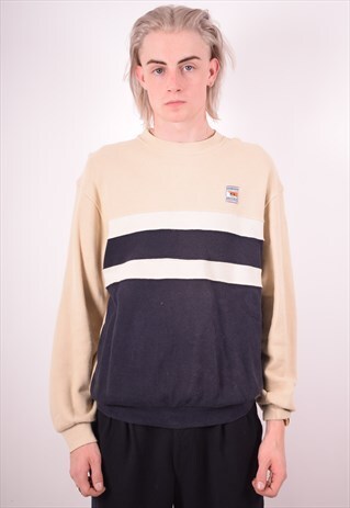 SERGIO TACCHINI MENS VINTAGE JUMPER SWEATER MEDIUM GREY 90S