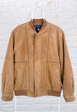Vintage Torelli Genuine Leather Jacket Tan Beige Large