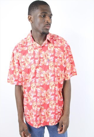 VINTAGE ABSTRACT 90'S PATTERNED SHIRT