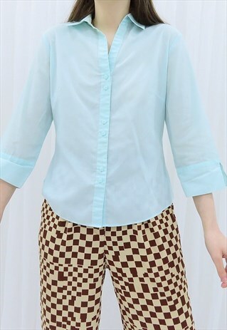 90S VINTAGE LIGHT BLUE SHIRT
