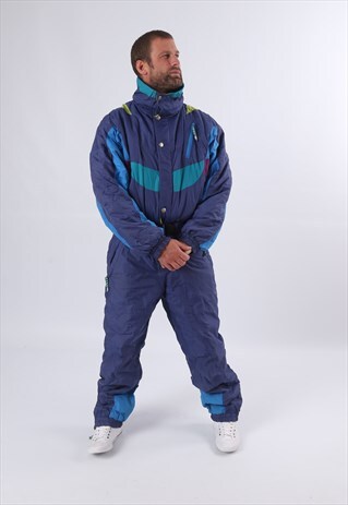 VINTAGE ETIREL FULL SKI SUIT SNOW L 42" 44" TALL FIT (51X)