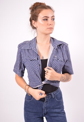VINTAGE DIESEL SHIRT CHECK BLUE