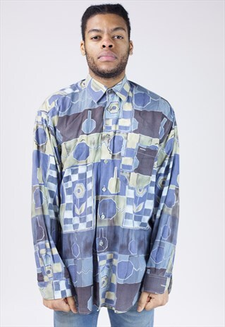 VINTAGE 90S ABSTRACT PATTERNED SHIRT