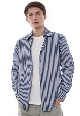 Vintage VALENTINO Shirt Striped Blue