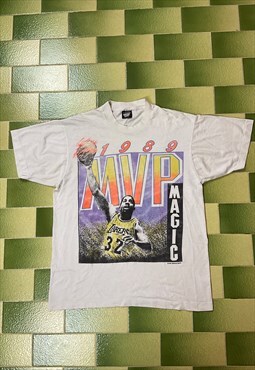 Vintage 1989 MVP Los Angeles Lakers Magic Johnson T-Shirt
