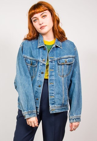 LEE VINTAGE 90'S BLUE DENIM OVERSIZED JACKET