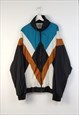 VINTAGE  CRAZY TRACK JACKET COLOUR IN BLACK XL