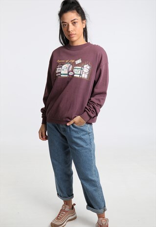 90S SPICE OF LIFE SLOGAN LEE PRINT SWEATSHIRT