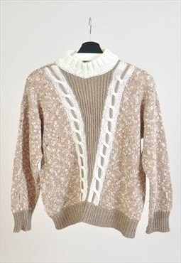 Vintage 90s beige knitwear jumper