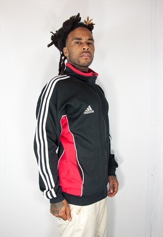 ADIDAS BLACK TRACKSUIT JACKET