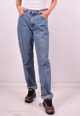 CALVIN KLEIN WOMENS VINTAGE JEANS W32 L32 BLUE 90'S