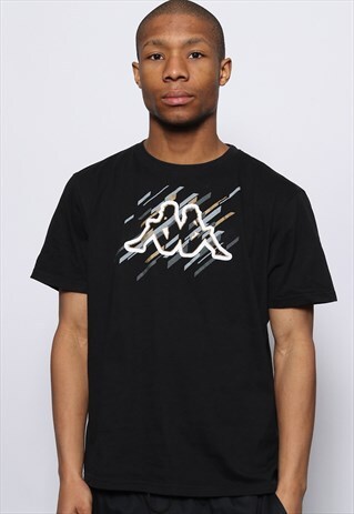 VINTAGE KAPPA T-SHIRT LOGO BLACK