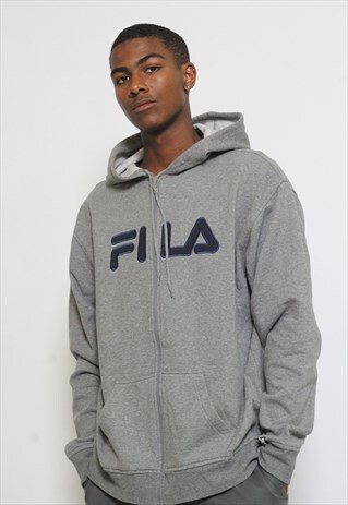 VINTAGE FILA FULL ZIP LOGO HOODIE