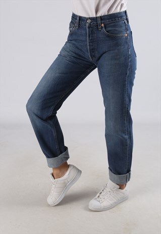 VINTAGE 501'S LEVIS DENIM JEANS HIGH WAISTED UK 8 - 10 (V2C)