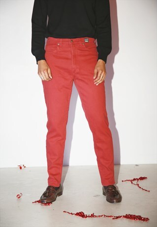 RARE 90S VERSACE RED JEANS