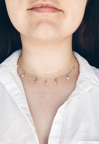 GOLD CELESTIAL NECKLACE