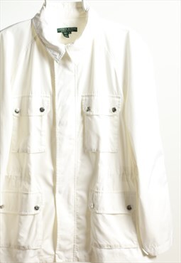 Vintage Polo Ralph Lauren Active  Windbreaker Jacket White