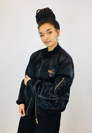 VINTAGE QUEEN TOUR EMBROIDERED FLIGHT BOMBER JACKET