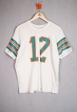 Vintage 80s Miami Dolphins NFL Jersey White Large