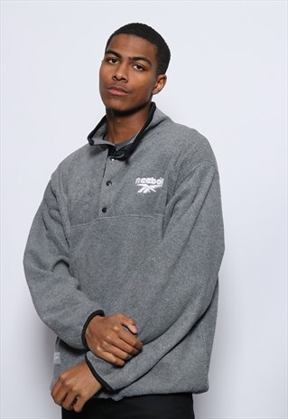 VINTAGE REEBOK LOGO FLEECE GREY