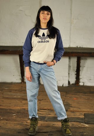 VINTAGE 80'S ADIDAD TREFOIL SWEATER