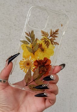 iPhone 12 Pro Max Real Pressed Flower Clear Case