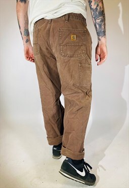 Vintage Rare W38 L32 Carhartt Jeans In Brown