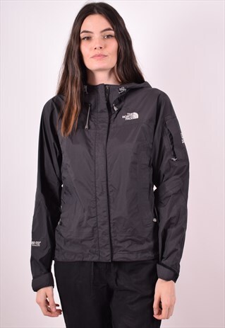 THE NORTH FACE WOMENS VINTAGE RAIN JACKET SMALL BLACK 90S