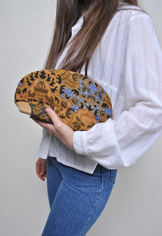 Abstract pattern markup bag, 90's vintage clutch 